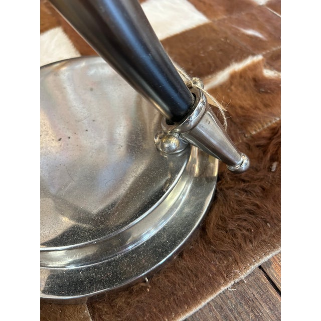 Tessellated Horn Checkerboard End Table With Horn and Chrome Base For Sale In Philadelphia - Image 6 of 8