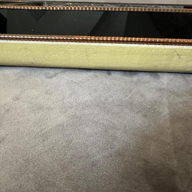 High Quality 1930s Art Deco Copper and Glass Rectangular Italian Serving Tray For Sale - Image 9 of 13