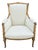 19th Century French Louis XVI Style Giltwood Bergere For Sale