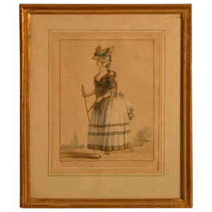 18th Century Framed Fashion Engraving