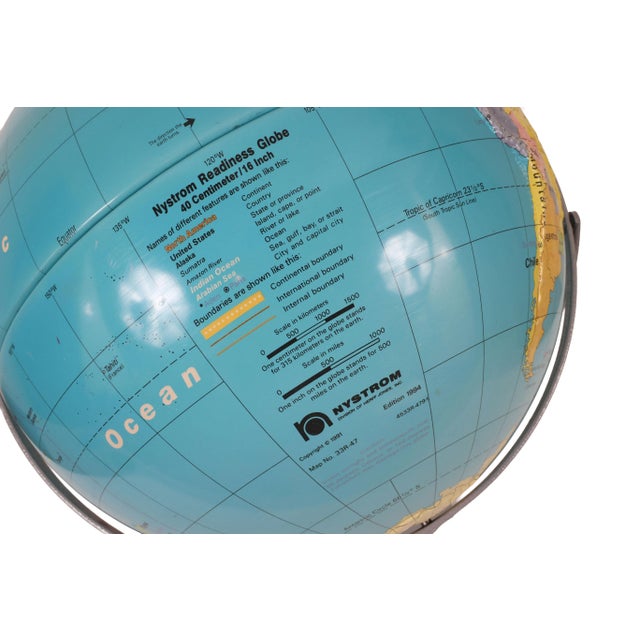 16" Nystrom Readiness World Globe - Vintage 1994 For Sale - Image 4 of 11