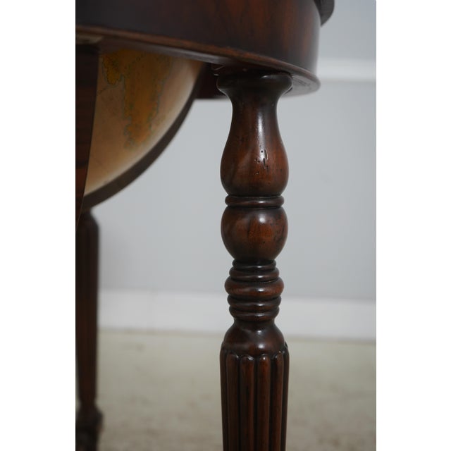 Maitland Smith English Style Mahogany Globe on Stand For Sale In Philadelphia - Image 6 of 16