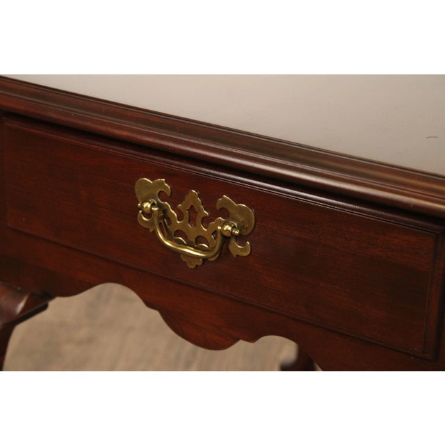Ethan Allen 'Georgian Court' Queen Anne Style Cherry End Table For Sale - Image 11 of 12