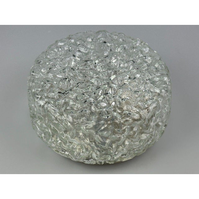 Glass & Metal Ceiling Lamp from Glashütte Limburg, Germany, 1970s For Sale - Image 9 of 15