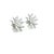 White Gold and Diamond Starburst Earrings, 18k, Pair For Sale - Image 4 of 5
