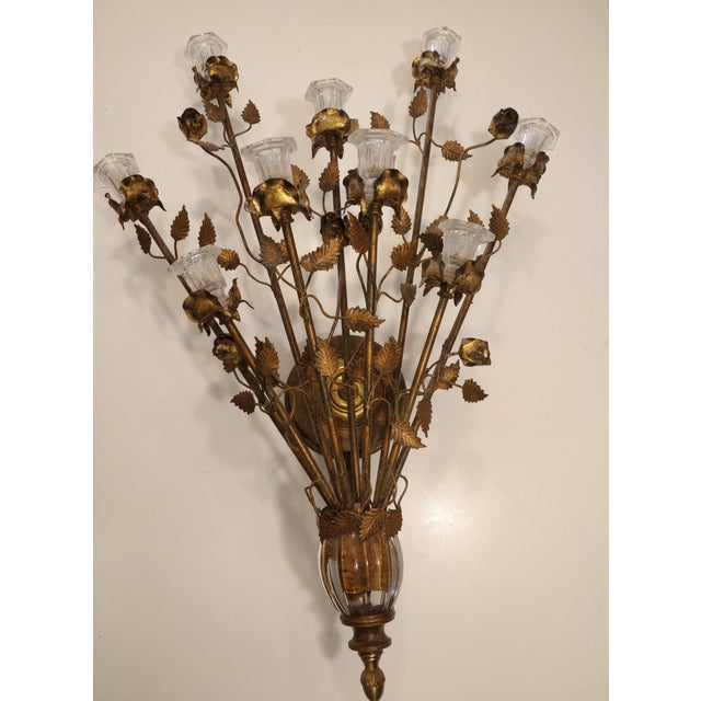 Murano Glass 9-Light Wall Lamp from Banci, 1970s For Sale - Image 14 of 14