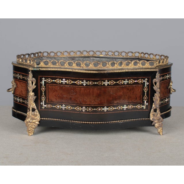 19th Century Napoleon III Marquetry Jardiniere or Planter For Sale In Orlando - Image 6 of 10