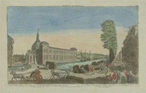 A View of the Exchange the South and North Blaak taken from the Gaapers Bridge Rotterdam, Paper