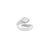 Silver Pear Cut Chunky Bypass Ring in 925 Silver Size 7 For Sale - Image 8 of 10