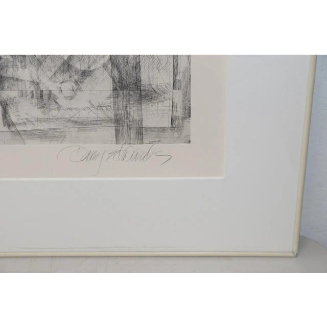 Danny Edwards Abstract Black & White Etching C.1989 For Sale - Image 4 of 12