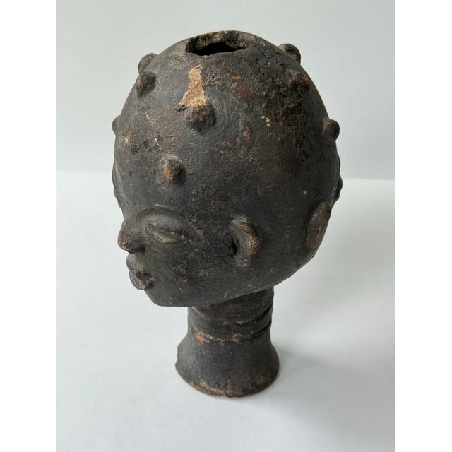 19th Century Akan Terracotta Head For Sale - Image 9 of 12