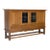 Henning Kjærnulf Oak Sideboard Credenza With Leaded Glass Doors Danish Mid-Century Modern 1970s For Sale