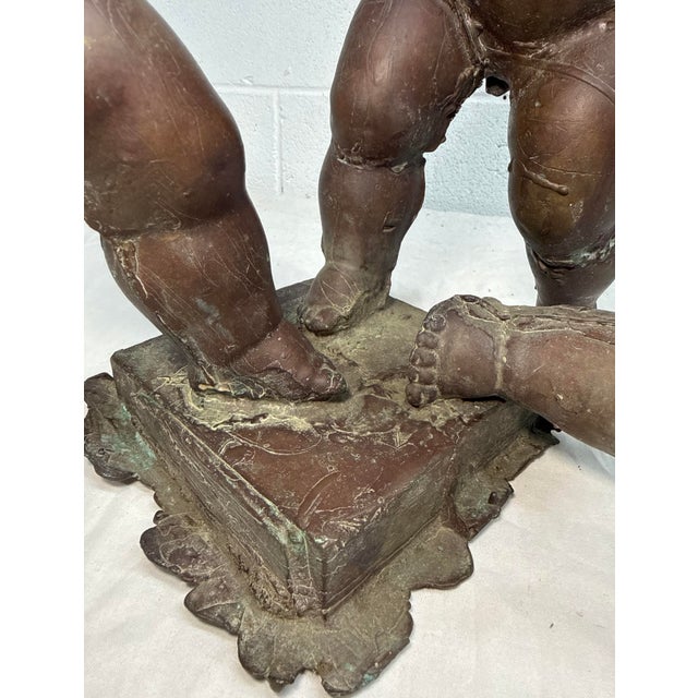 Bronze Vintage Daniel Vance Bronze Brutalist Sculpture Statue Disarticulated Baby Doll For Sale - Image 8 of 14