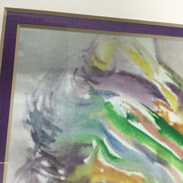 Purple Vintage Native American Framed Laser Print For Sale - Image 8 of 8