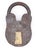 Large steel padlock, nearly one foot tall. Includes two keys and an operable locking mechanism, with a functional brass...
