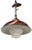 Mid 20th Century Kitchen Chandelier Copper Finish With Glass Shade by the Progressive Mfg.Co. For Sale - Image 10 of 14