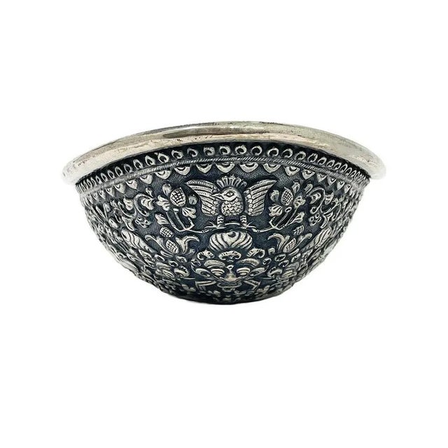 Indonesian Yogya, Djokja Bread Basket with human and animal figures, Ca 1890 An Indonesian, Bali, low silver content...