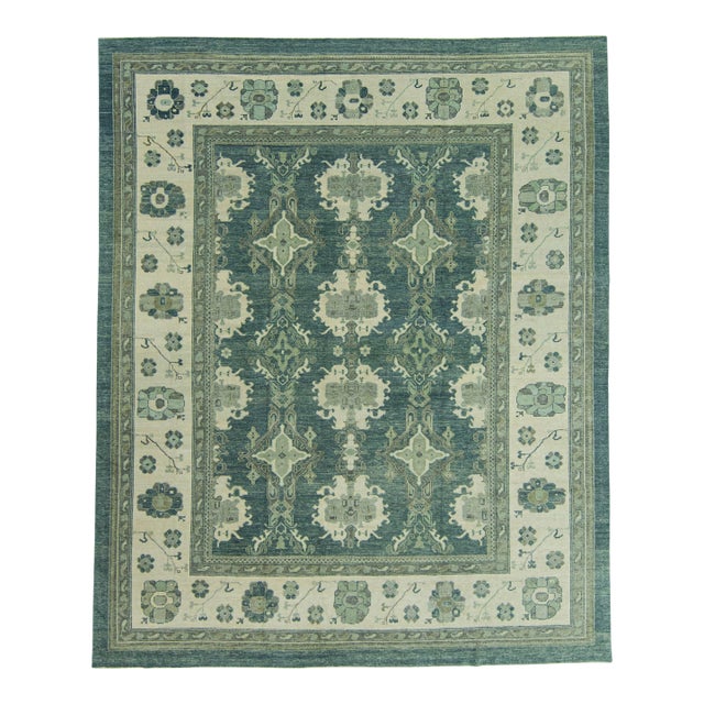 Turkish Oushak Rug 12' x 14'8" #19525 For Sale
