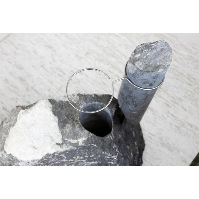 Blue Stone Flower Vessel by Studio DO For Sale - Image 6 of 7