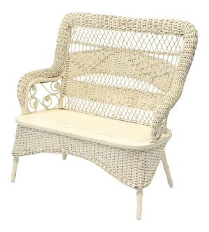 Victorian Wicker Loveseat