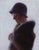 Bathed in Light by Tony Pro | Oil Painting of a woman in profile wearing a hat and fur coat For Sale
