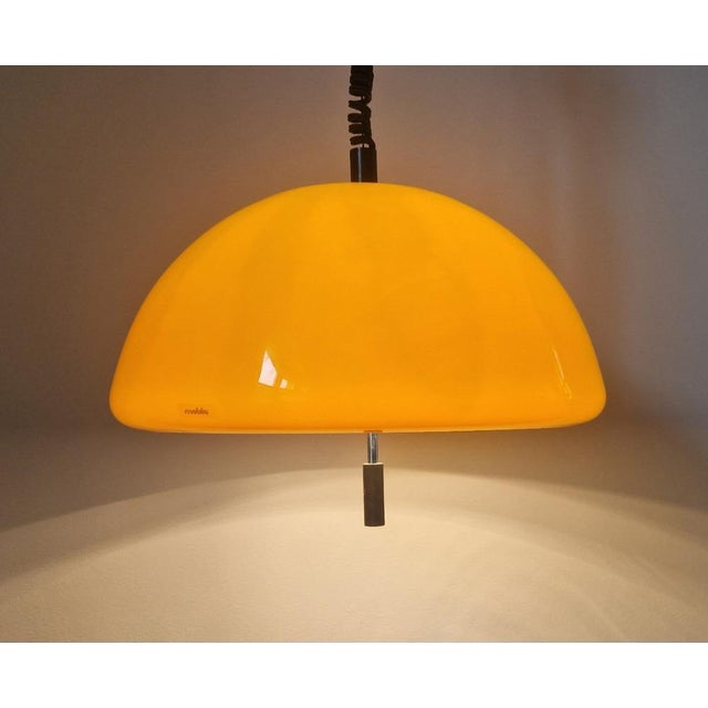 Plastic Mid-Century Space Age Yellow Pendant by Guzzini for Meblo, Italy, 1970s For Sale - Image 7 of 17