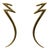 1980s Pair of 18k Gold Tiffany & Co. Paloma Picasso Zig-Zag Scribble Earrings For Sale