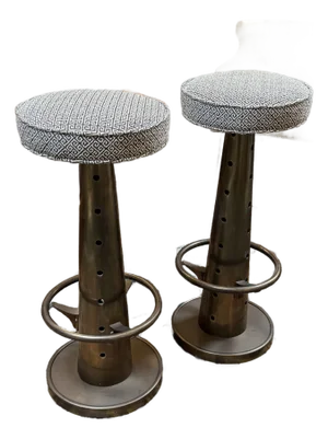 Blackman Cruz Workshop Yacht Bar Stools, Pair