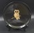 Mid-Century Couroc of Monterey California Hand-Inlaid Owl Round Black Serving Tray For Sale - Image 16 of 18