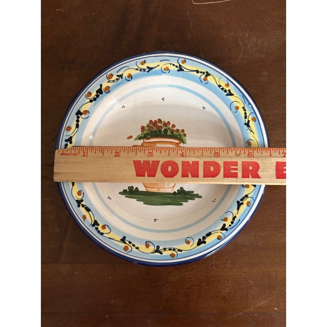 Atelier Bondil Moustiers French Faïence Wall Plate With Hand-Painted Floral Urn For Sale - Image 12 of 12