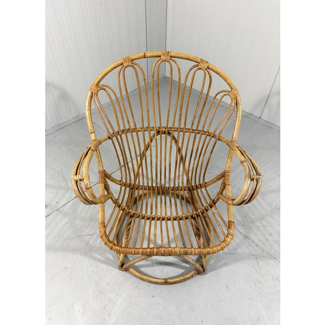Rattan Chair by Rohé Noordwolde, Netherlands, 1960s For Sale - Image 11 of 14