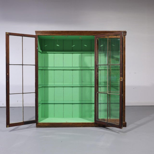 Matching Pair of Antique Glazed Display Cabinets | Circa 1860 For Sale - Image 9 of 18