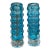 Pair of 1960s Turquoise Bubble Glass Vases Attributed to Skruf of Sweden For Sale