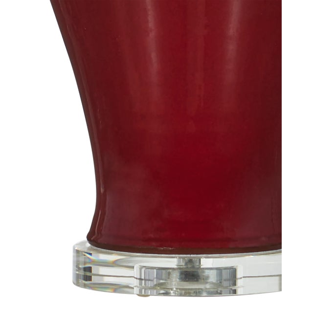Contemporary Currey & Company Imperial Red Table Lamp For Sale - Image 3 of 4