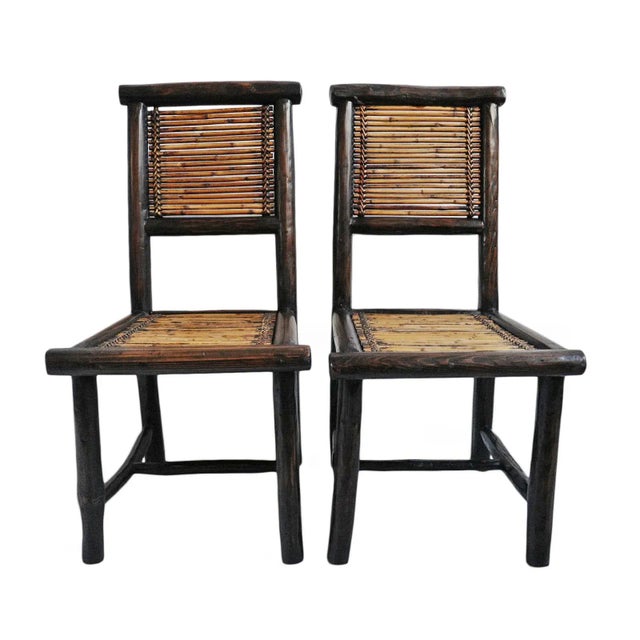 Vintage Pair of Bamboo Chairs For Sale - Image 9 of 9