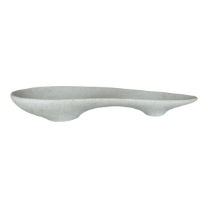 Revelation Modern Ivory Stone Double Scoop Bowl