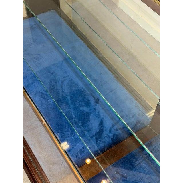 Mahogany Shop Display Cabinet with Sliding Glass Doors For Sale - Image 9 of 16