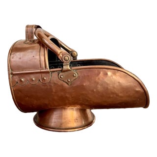 Antique Victorian Copper Coal Scuttle, 1860 For Sale