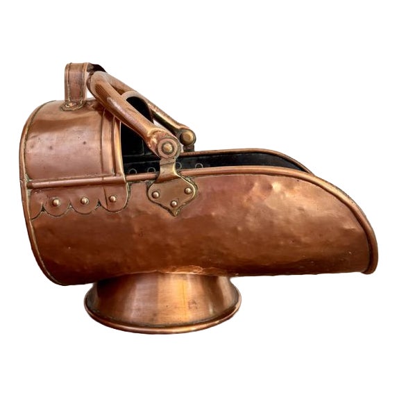 Antique Victorian Copper Coal Scuttle, 1860 For Sale