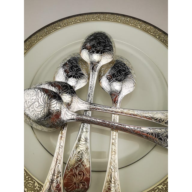 Christofle Silver-Plated Garden of Eden Cutlery Service for 12 from Christofle et Cardeilhac, Set of 100 For Sale - Image 10 of 18