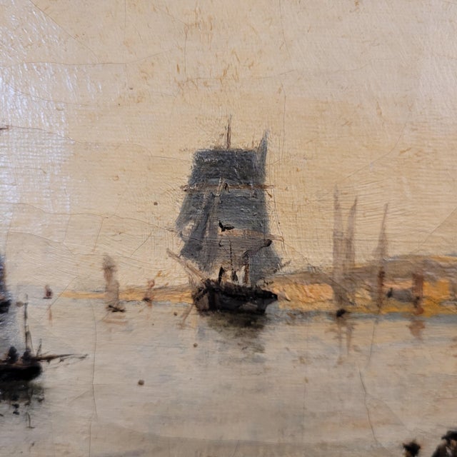 School of Konstantinos Volanakis, The Hybris Ship in Piraeus, 1891, Oil on Canvas For Sale - Image 14 of 18