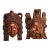 Pair of Vintage Balinese Rama & Sita Hand-Carved Wood Theatrical Wall Masks For Sale