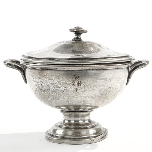 Silver Art Deco Soup Bowl from Norblin, 1930s For Sale - Image 8 of 14