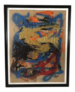 Abstract (Untitled) Mixed-Media by Erik Sulander 27 X34