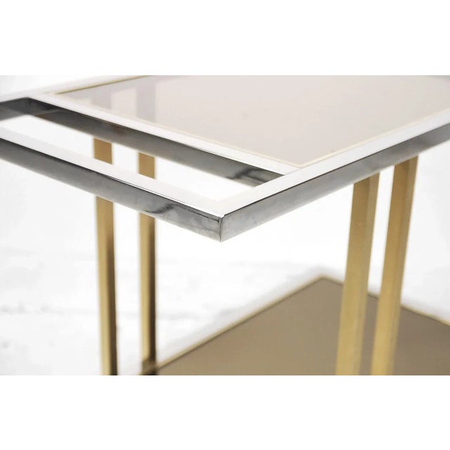 Metal Belgian Gilded Bar Cart from Belgo Chrom, 1970s For Sale - Image 7 of 14