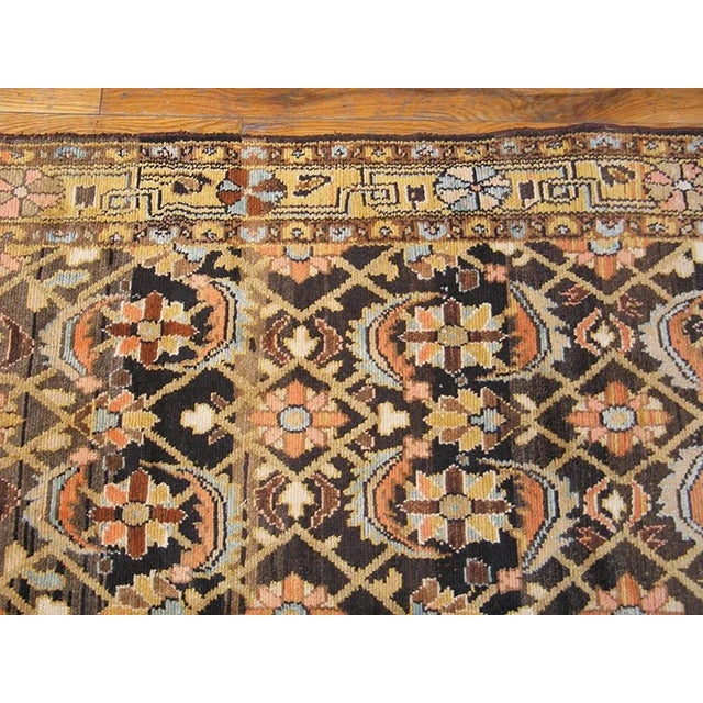 Brown Tribal Herati Pattern Antique Malayer Rug For Sale - Image 4 of 5