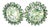 Mid 20th Century 14k White Gold Green Amethyst Diamond Sunflower Earrings, Pair For Sale
