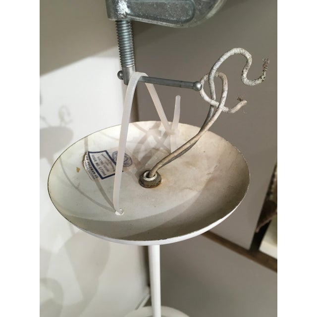 Pair of Mid-Century Modern Feldman Globe Pendant Lights, Los Angeles, Refinished White & Milk Glass For Sale In Los Angeles - Image 6 of 11