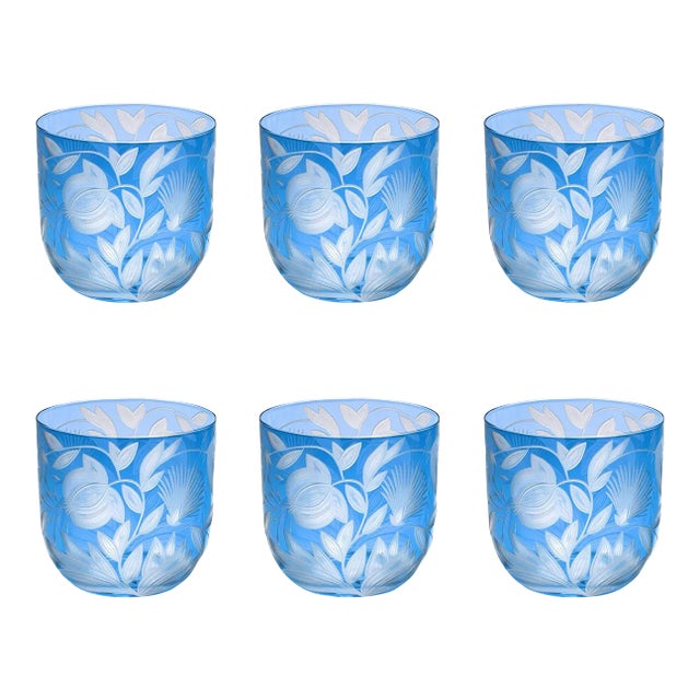 ARTEL Verdure Whiskey Glasses, Set of 6, Blue For Sale