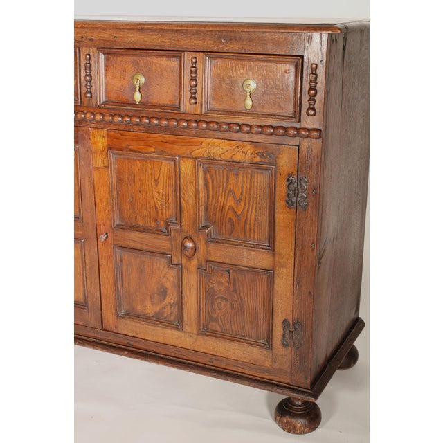 Antique William and Mary Style Oak Cabinet For Sale In Los Angeles - Image 6 of 13